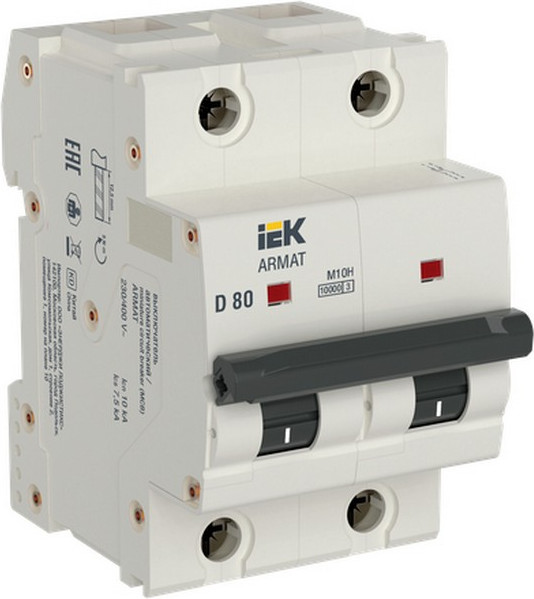 Выключатель автоматический IEK Armat AR-M10H-2-D080 - фото