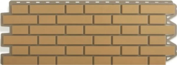 Фасадная панель Альта-профиль Кирпич клинкерный Бежевый - фото