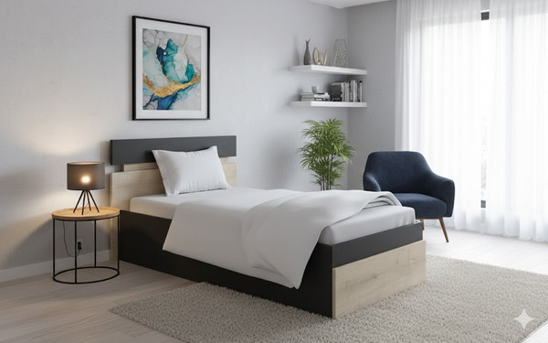 Односпальная кровать Proson Milton с ПМ 90x190