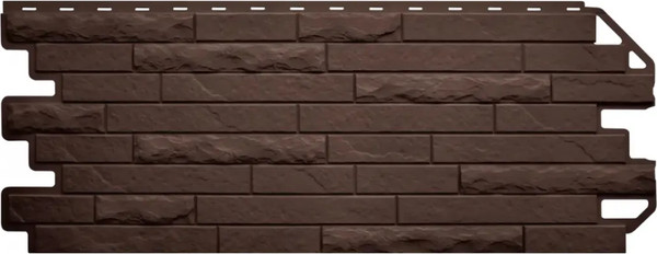 Сайдинг Альта-профиль Кирпич Антик Эко Коричневый - фото