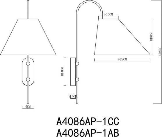 Бра Arte Lamp A4086AP-1AB