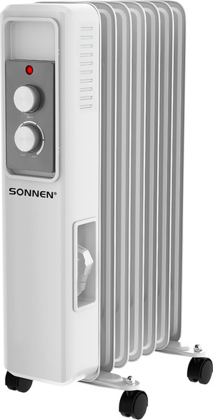 Масляный радиатор Sonnen DFS-7E / 457779 (белый) - фото