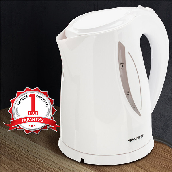 Электрочайник Sonnen KT-1758 / 453415 (белый)