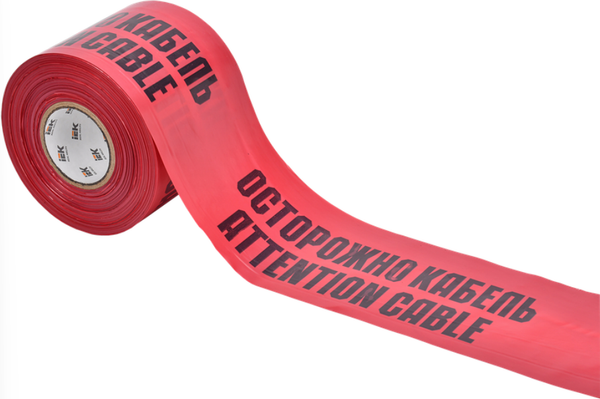Лента сигнальная IEK Осторожно кабель UST20-100-450-200-K04 - фото
