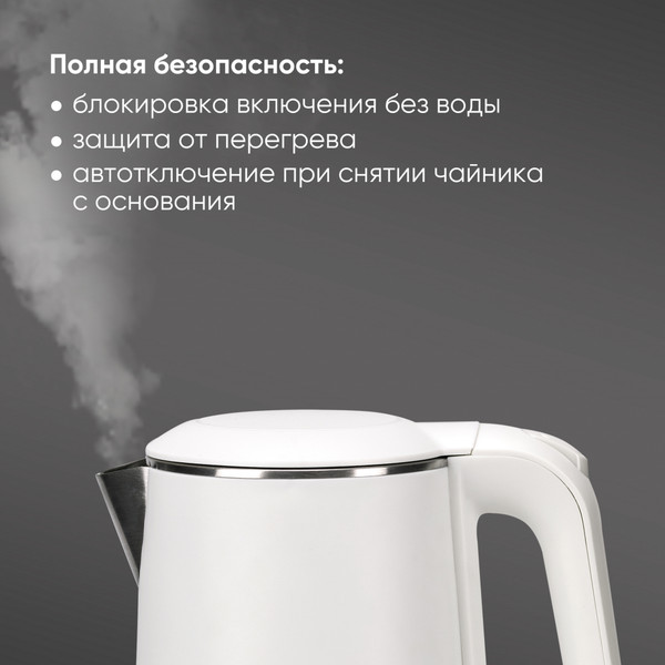 Электрочайник Airo PM1515S c термоконтроллером (белый)