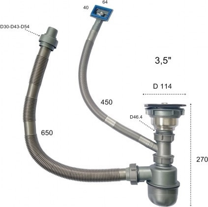 Сифон Wisent W02-114B