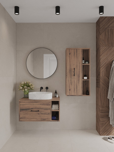 Шкаф-полупенал для ванной ЗОВ Дион-Анталья Aplow