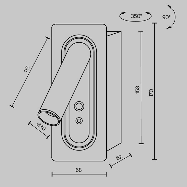 Спот Maytoni Axiom MOD495WL-L3B3K