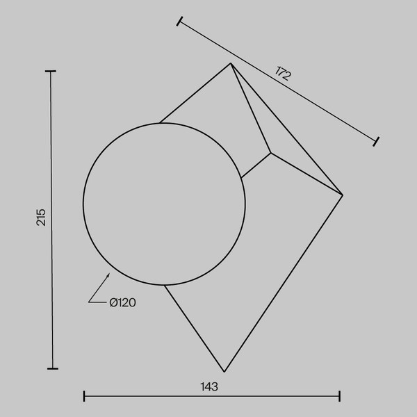Бра Maytoni Cubeo MOD445WL-01BS
