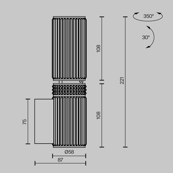 Бра Maytoni Metropolis MOD475WL-02BS