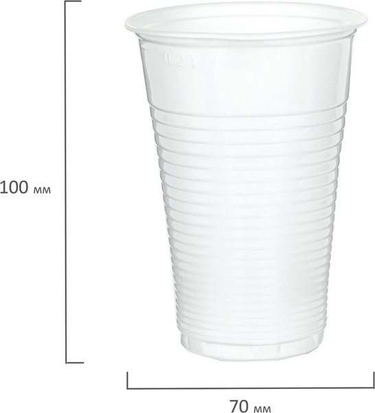 Набор одноразовых стаканов Laima Бюджет / 600934