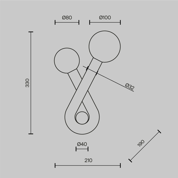 Бра Maytoni Vortex MOD476WL-02PT
