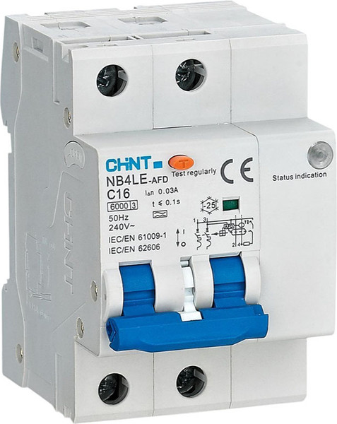 Дифференциальный автомат Chint NB4LE-AFD 2P C16 тип A 30мА / 335356 - фото