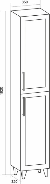 Шкаф-пенал для ванной Mixline Риф-35 / 557276