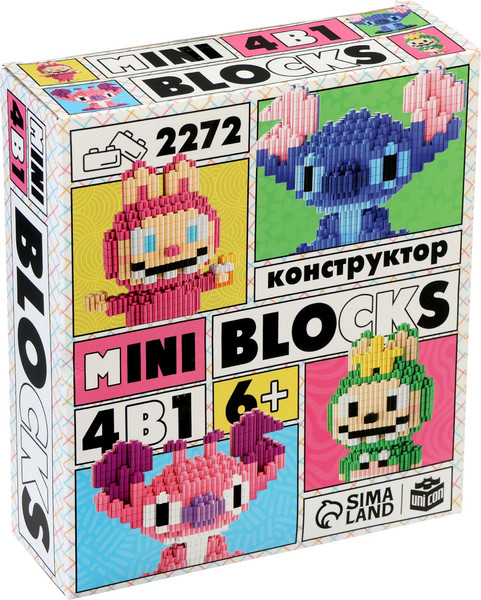 Микроконструктор Unicon Mini Blocks. Веселые друзья / 10901289 - фото