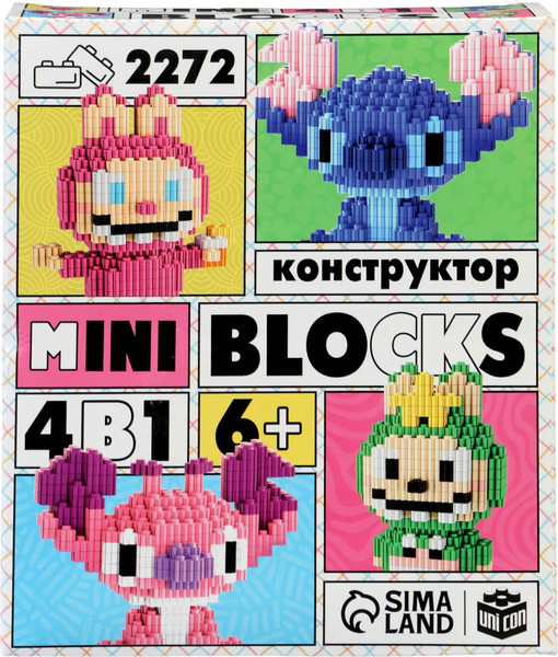 Микроконструктор Unicon Mini Blocks. Веселые друзья / 10901289