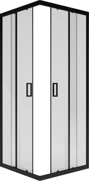 Душевой уголок МетаКам City Trend Black 80x80 / KKS_016831 - фото