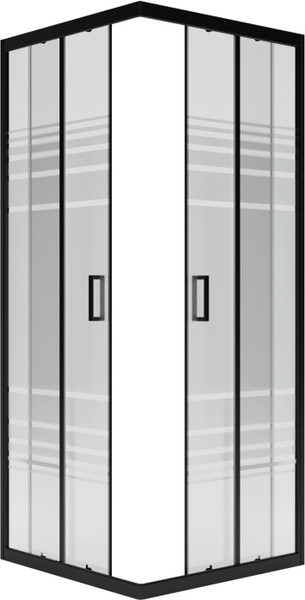 Душевой уголок МетаКам City Trend Black 80x80 / KKS_016835 - фото