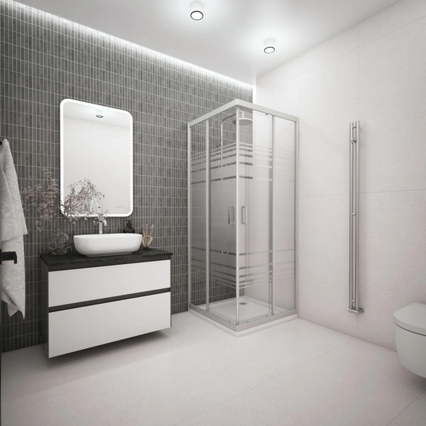 Душевой уголок МетаКам City Trend Grey 90x90 / KKS_016837