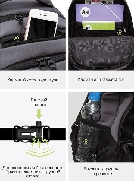 Школьный рюкзак Grizzly RU-630-2