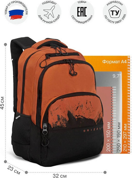 Школьный рюкзак Grizzly RU-630-2