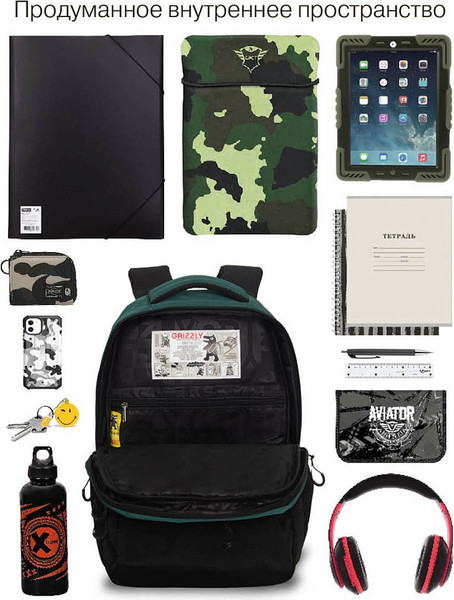 Школьный рюкзак Grizzly RU-630-2