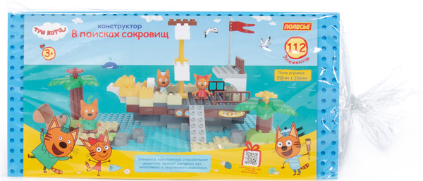 Конструктор Полесье Макси Три кота. В поисках сокровищ / 94760 - фото