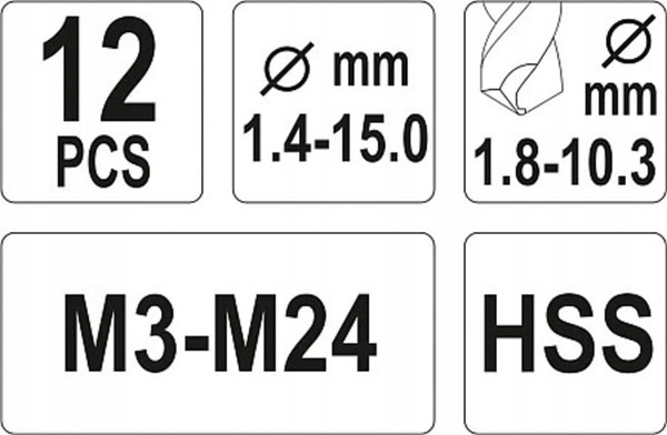 Набор сверл Yato YT-0591