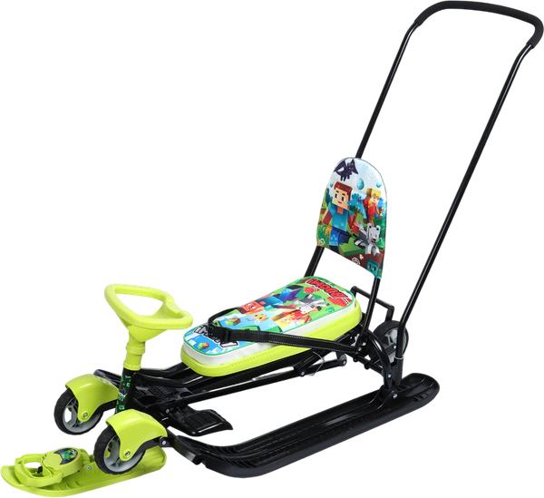 Снегокат детский Snow Cat Пиксели / 10070921 - фото