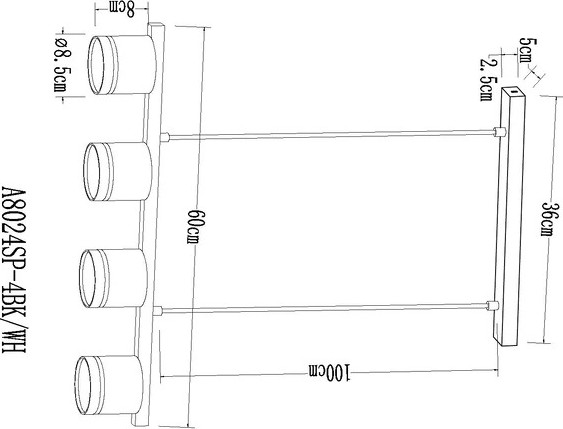 Люстра Arte Lamp A8024SP-4BK