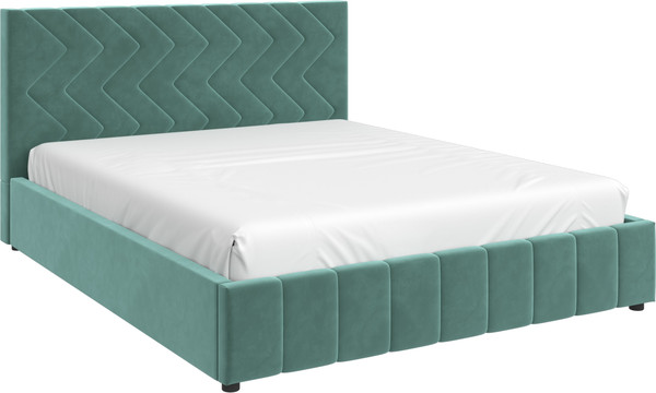 Двуспальная кровать Bravo Мебель Нельсон Зигзаг 120х200 с ПМ стандарт 4 вариант - фото