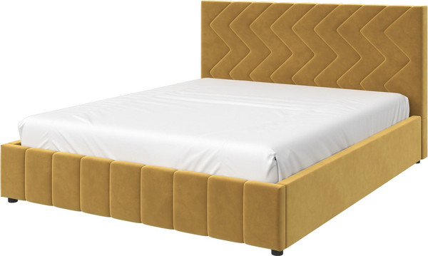 Двуспальная кровать Bravo Мебель Нельсон Зигзаг 120х200 с ПМ стандарт 1 вариант - фото