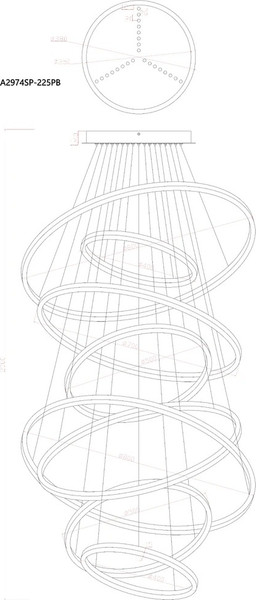 Люстра Arte Lamp A2974SP-225PB