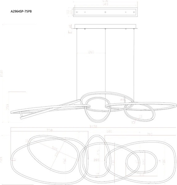 Люстра Arte Lamp A2964SP-75PB