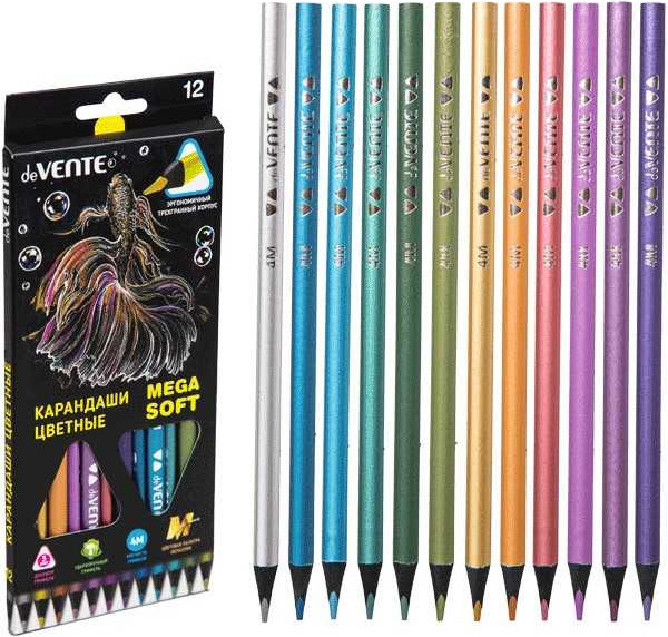 Набор цветных карандашей deVente Triolino Ultra 4М. Metallic / 5022336 - фото