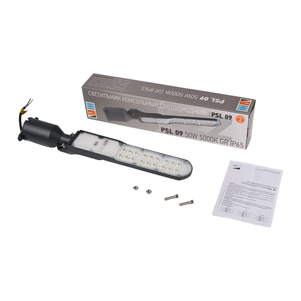 Светильник уличный JAZZway PSL 09 50Вт 5000К GR IP65 ДКУ / 5066113