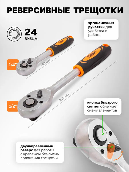Универсальный набор инструментов ISMA ISMA-41151-5