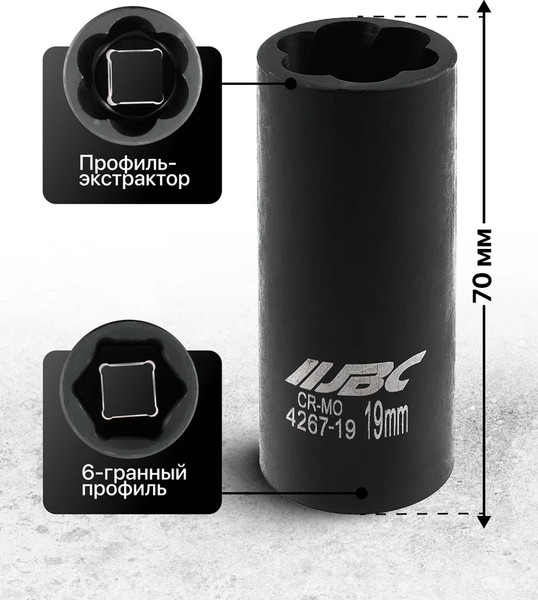 Головка слесарная JBC 4267-19