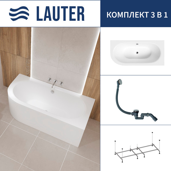 Ванна акриловая Lauter Bliss 180 P / 21201082P - фото