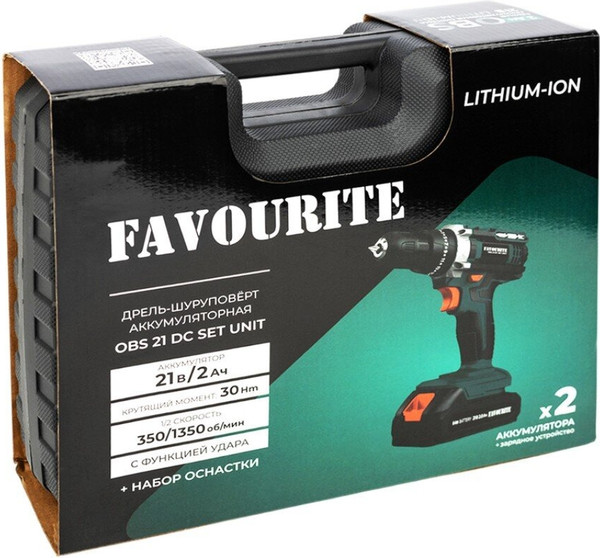 Аккумуляторная дрель-шуруповерт Favourite OBS 21 DC Set Unit