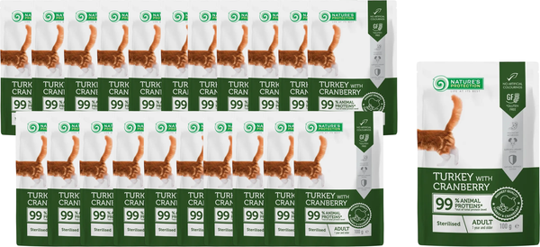 Влажный корм для кошек Nature's Protection Sterilized с индейкой и клюквой / NPUPF63655 - фото
