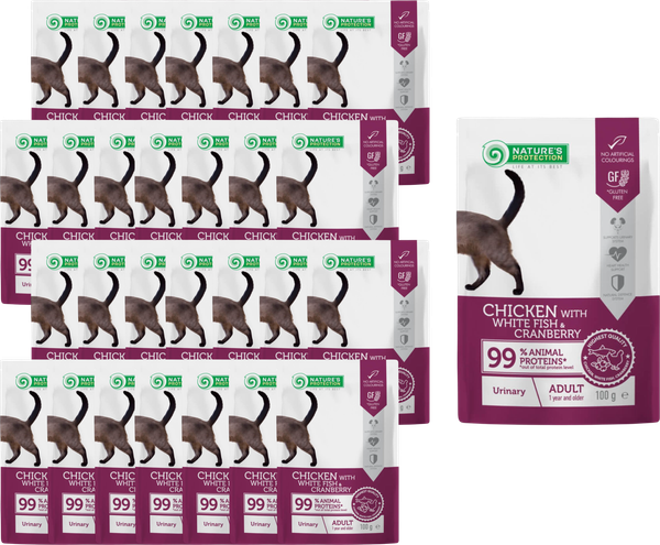 Влажный корм для кошек Nature's Protection Urinary Health с курицей, рыбой и клюк. / NPUPF63654 - фото