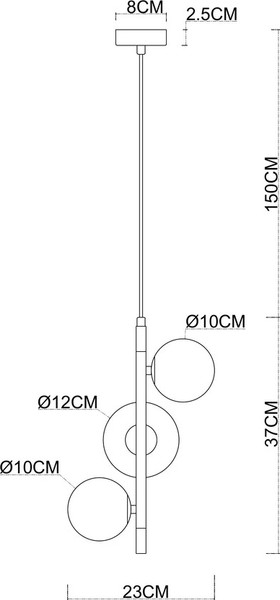 Люстра Arte Lamp A2243SP-3BK