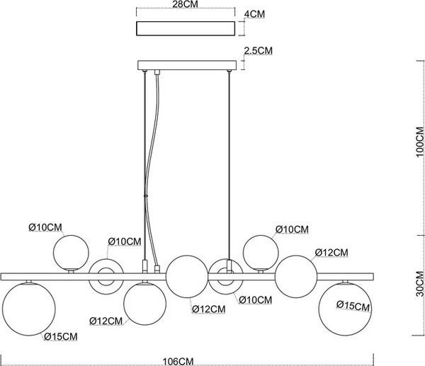 Люстра Arte Lamp A2243SP-9BK