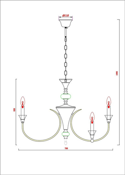 Люстра Arte Lamp A4094LM-12PB