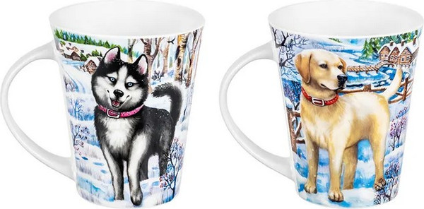 Набор кружек Elan Gallery Хаски и Лабрадор / 880237