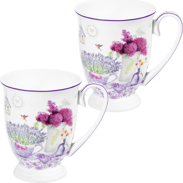Набор кружек Elan Gallery Лаванда New Bone China / 420767 - фото