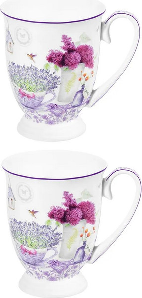Набор кружек Elan Gallery Лаванда New Bone China / 420767