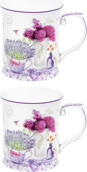 Набор кружек Elan Gallery Лаванда New Bone China / 420770