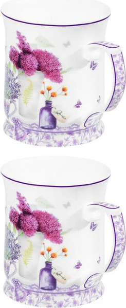 Набор кружек Elan Gallery Лаванда New Bone China / 420770